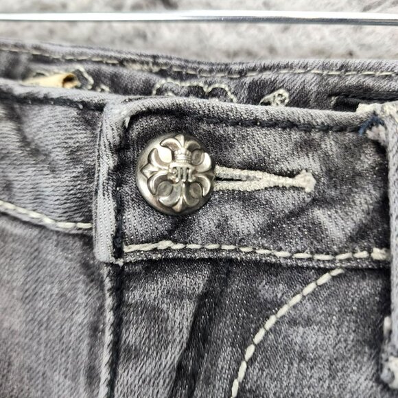 Miss Me Jeans Womens 30 JP533056 Gray Stretch Low Rise Skinny *Read* - Picture 3 of 16